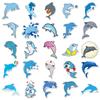 Dolphin & Marine Life Cartoon Stickers - Waterproof Decoration for Cups, Journals, and Luggage (50 Pieces)