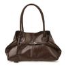 Retro Commuter Tote Bag Quality Single Shoulder Slant Bag Purses 2026 New Large Capacity Soft Leather Pleated Women's Handbag