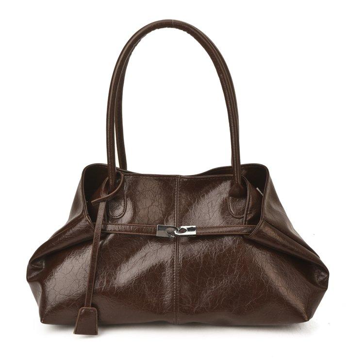 Retro Commuter Tote Bag Quality Single Shoulder Slant Bag Purses 2026 New Large Capacity Soft Leather Pleated Women's Handbag