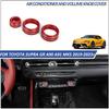 Daeiclru Air Conditioner and Volume Knob Cover Compatible with Toyota Supra GR A90 A91 MK5 2018-2022, Aluminum Alloy Centre Console Air Conditioner