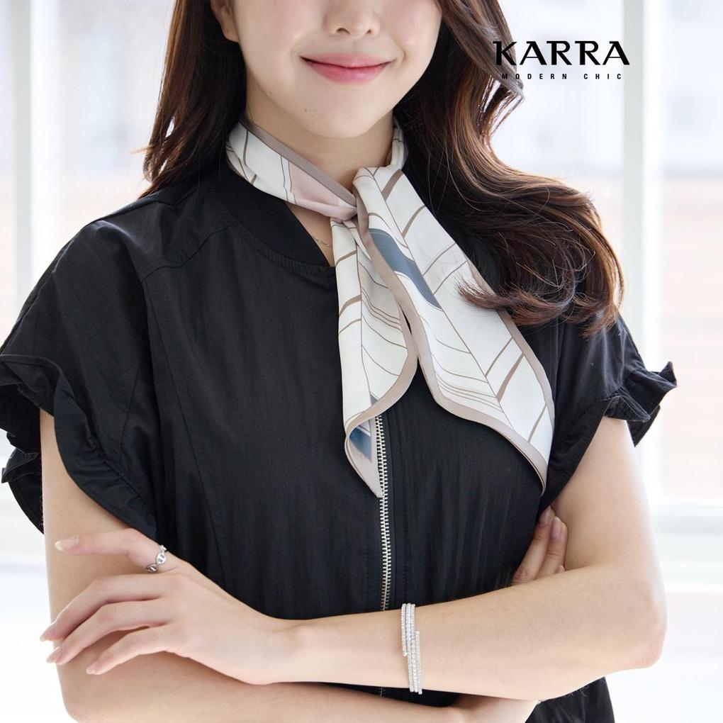 KARRA Luxury Color Section Scarf_A4S1032 Blue