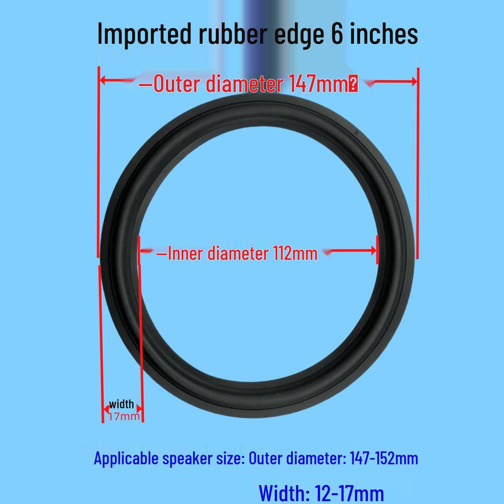 Rubber Edge Rings for Speakers: 6.5, 8, 10, 12 Inch
