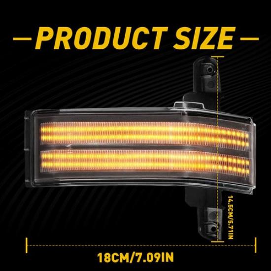 Dynamic Side Mirror Light Signal For 2015- Chevrolet Silverado 2500HD 3500HD