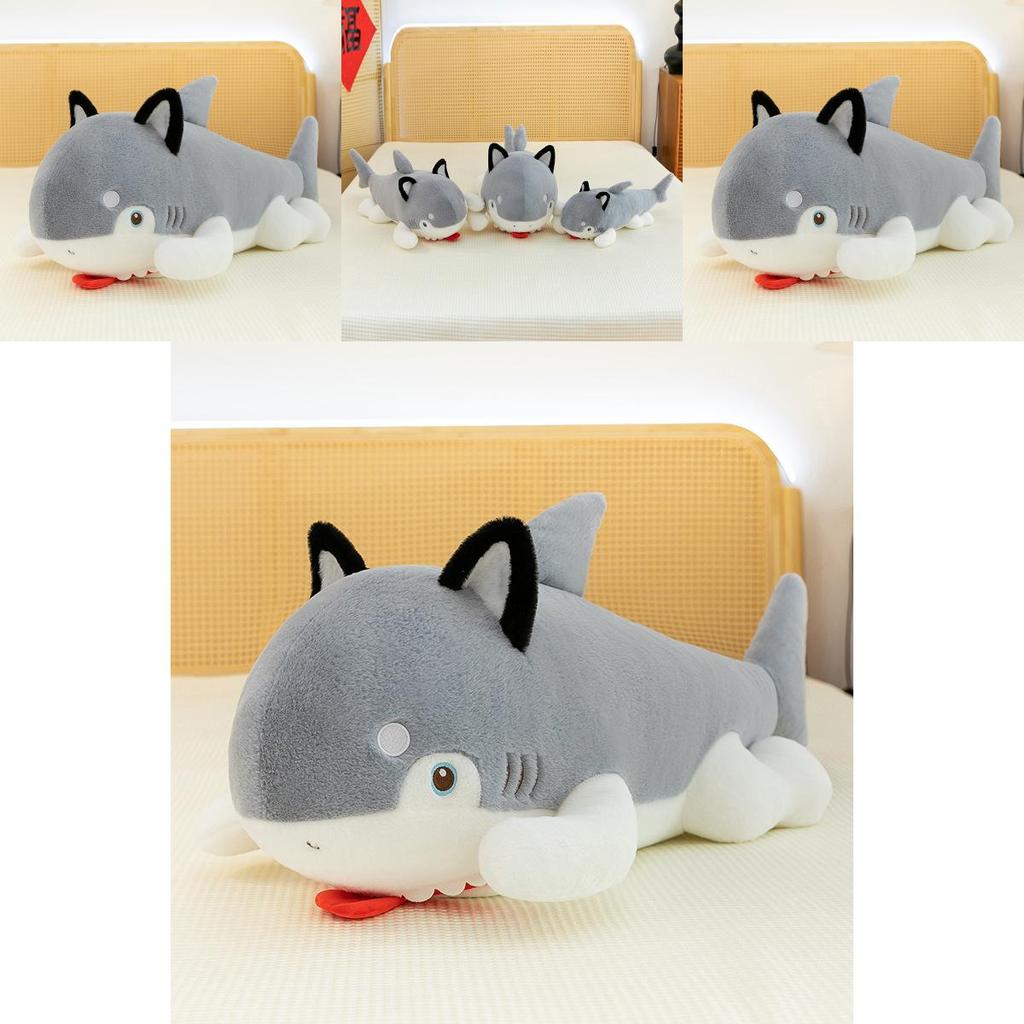 Creative Shark Dog Plush Toy With Soft Pp Cotton Filling For Kids Sleep Pillow Gift