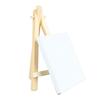 10Pcs Mini Easel Stand 5.9in High 3.1in Wide Adjustable Slope Mini Wood Display Easel with Frame for Oil Painting DIY