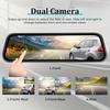 4K Dash Cam for Cars | Rear View Mirror Camera with 9.66" Touch Screen, Front & Rear Recording, Wide Angle, Night Visio