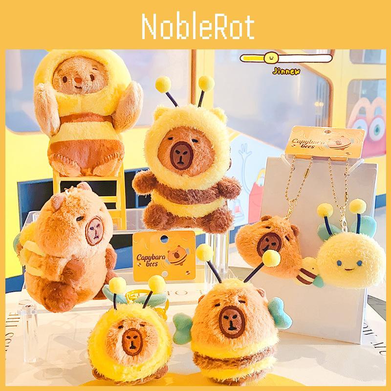 And Capybara Cute Bee Cartoon Keychain Decoration Plush Gift For Friends