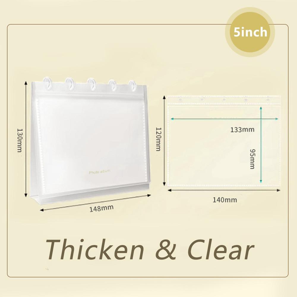 Simple PP Photo Album Clear 3/4/5/6 Inch Photo Card Binder Loose Leaf Design Mushroom Hole Photocard Holder DIY Photo Album