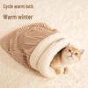 Cozy Cat Nest: Thick Warm Sleeping Bag for Kittens, All-Season Security Hole Design