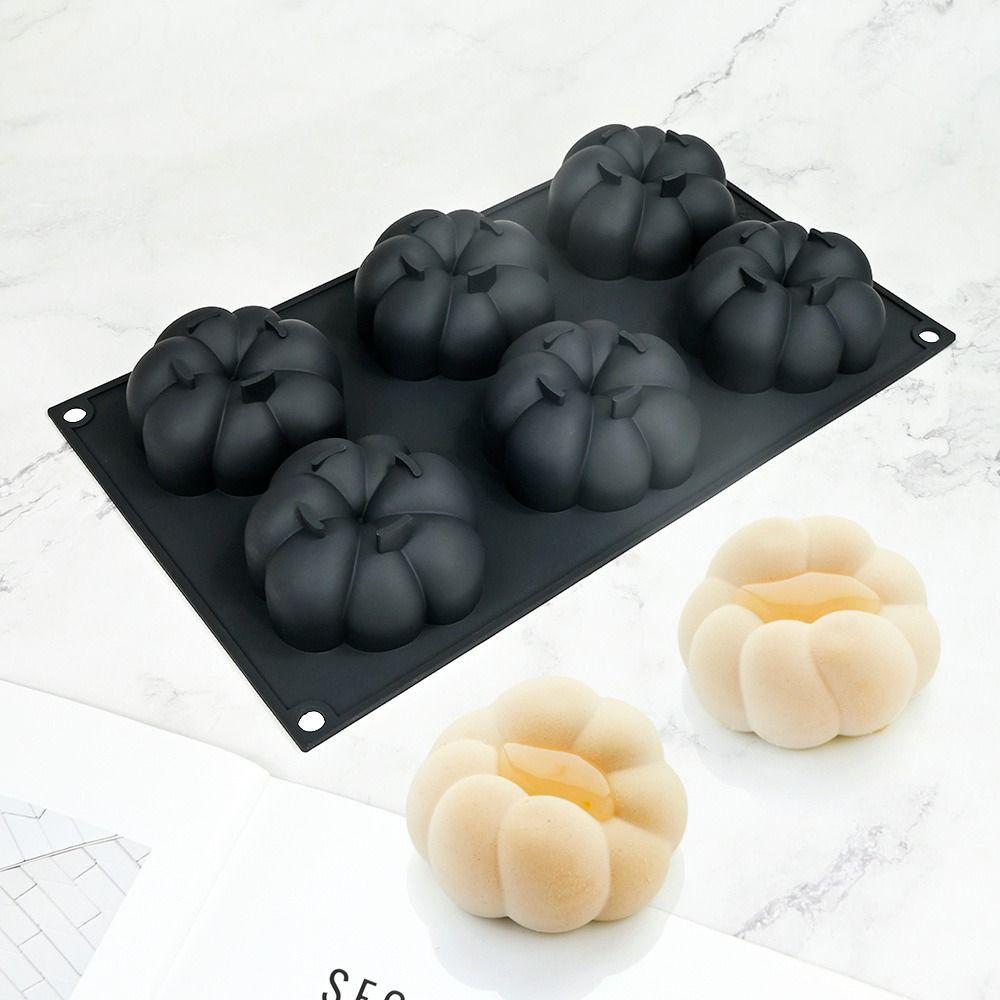 6 Cavity Mangosteen Silicone Molds Heat-Resistant Dessert Mold Mousse Cake Mold Kitchen Bakeware