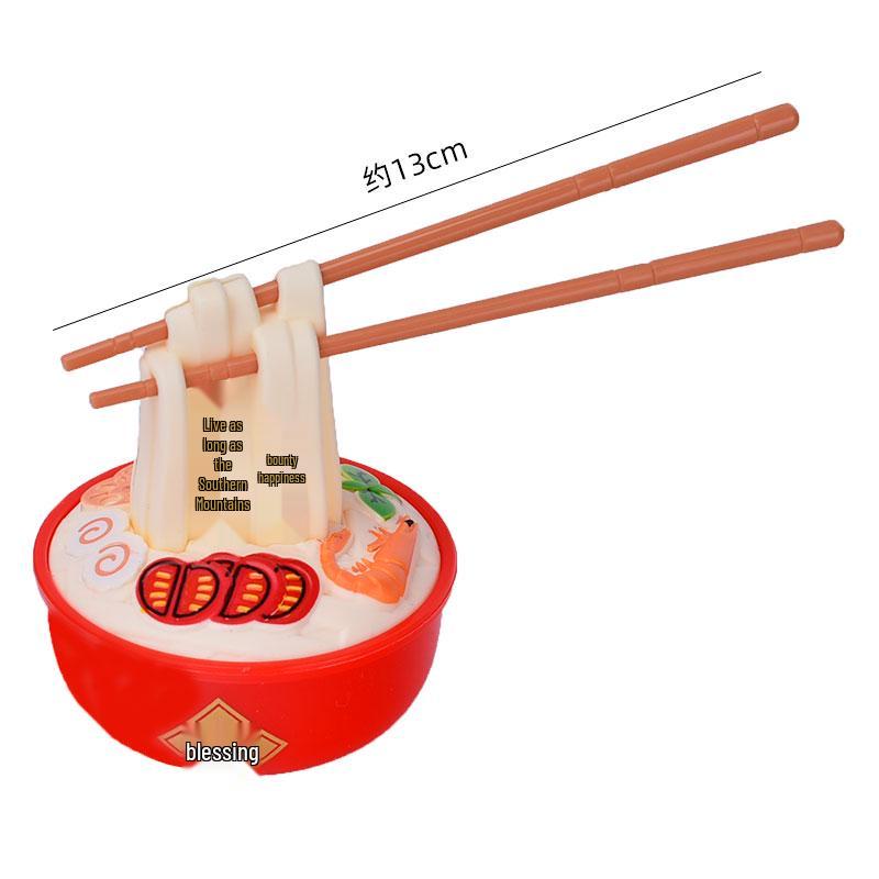 Plum Blossom Branch Longevity God & Goddess Cake Toppers for Birthday Celebration