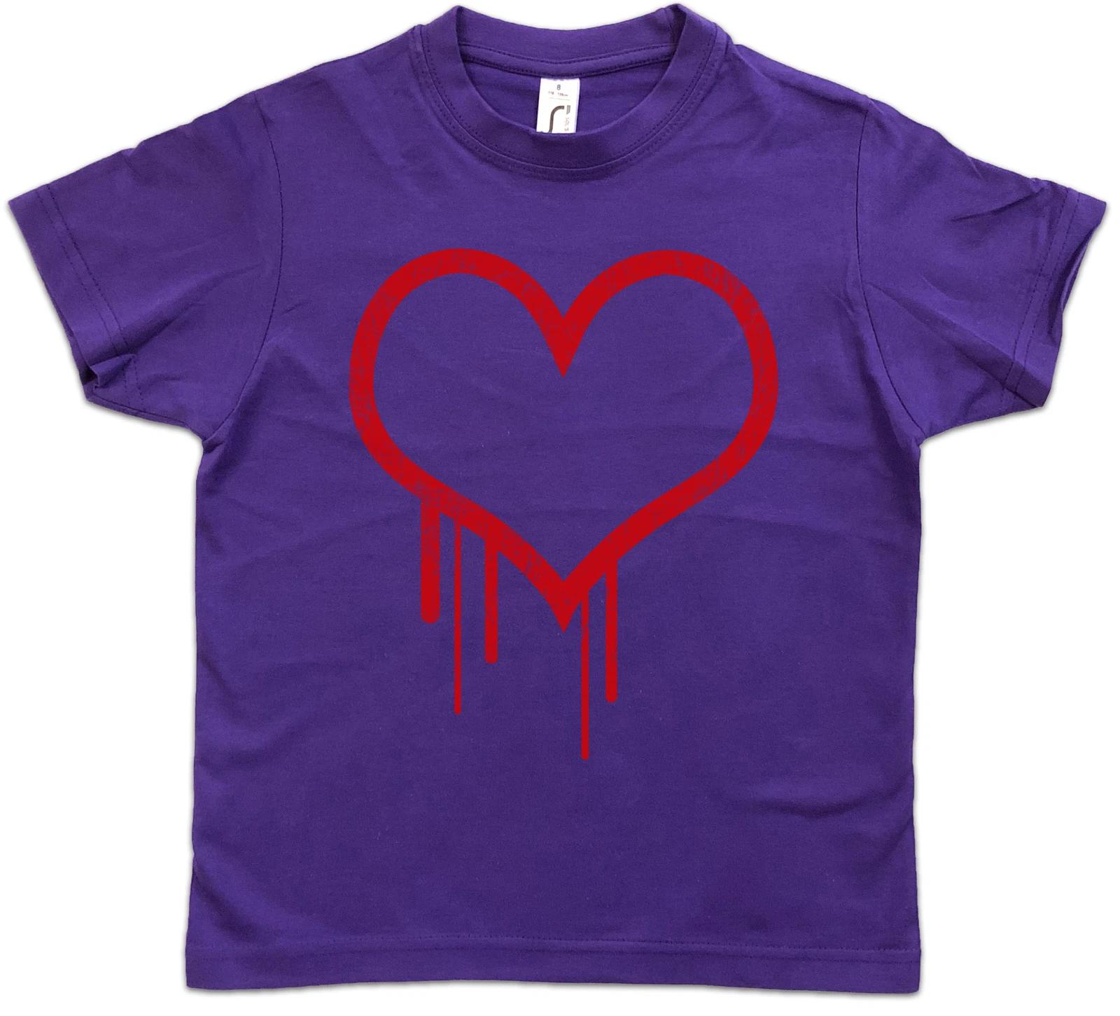 BLEEDING HEART II Kids Boys T-Shirt Hearts bloody Valentine Gore Splatter Tattoo 110