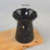 Ceramic Pure Black With Flower Holes Aromatherapy Stove Essential Oil Essential Oil Heating Stove