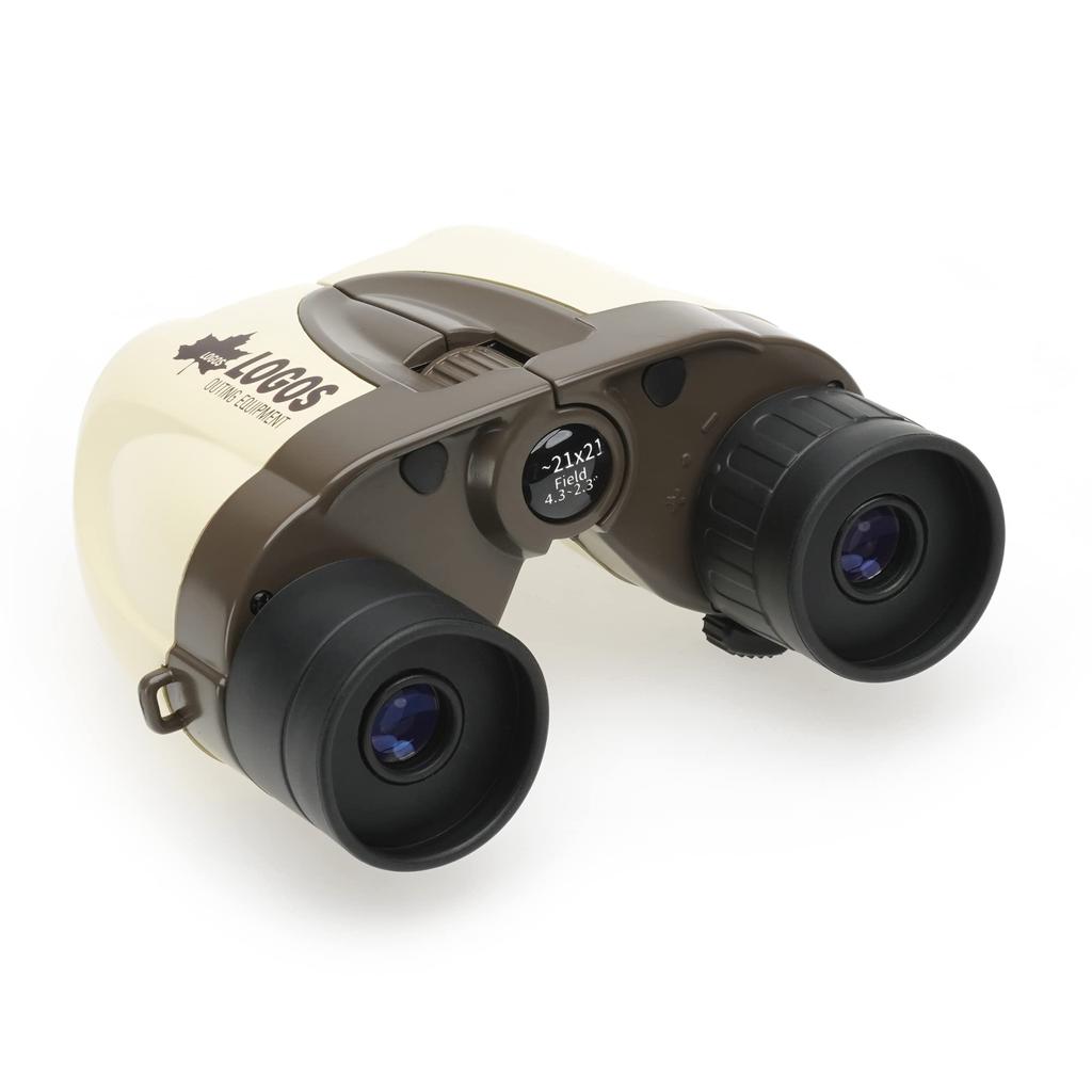 KENKO LOGOS Binoculars, 7-21x21, Variable Magnification, 21mm Objective Lens Diameter, Neck Strap Included, Beige, LK-CE0721