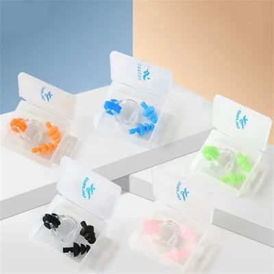 Soft Silicone Waterproof Swimming Nose Clip Earplugs Personal Protective Kit Diving Surf Swimming Accessories