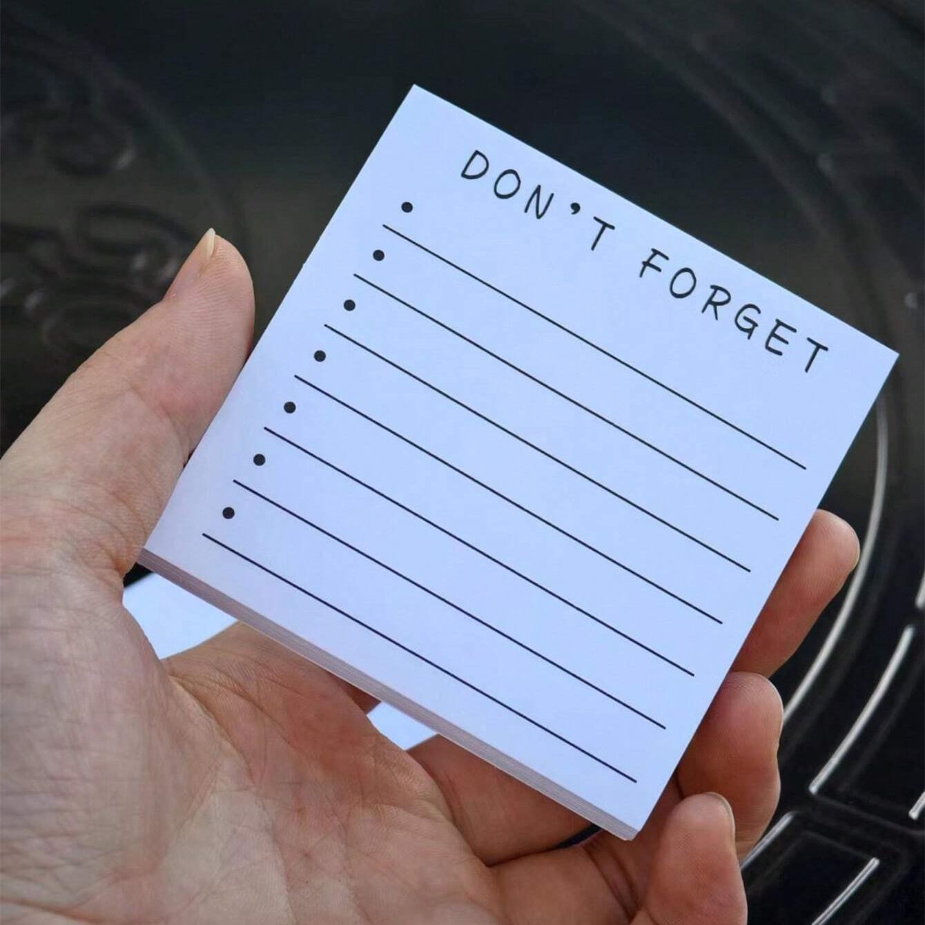 

1 шт. Мини-блокнот для заметок, Базовая линия 80 листов Самоклеящиеся заметки Портативный размер Самоклеящийся блокнот Еженедельный план Чек-лист