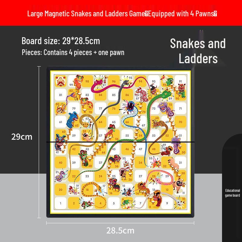 Magnetic Foldable Aeroplane Chess Game for Kids - Educational Parent-Child Toy