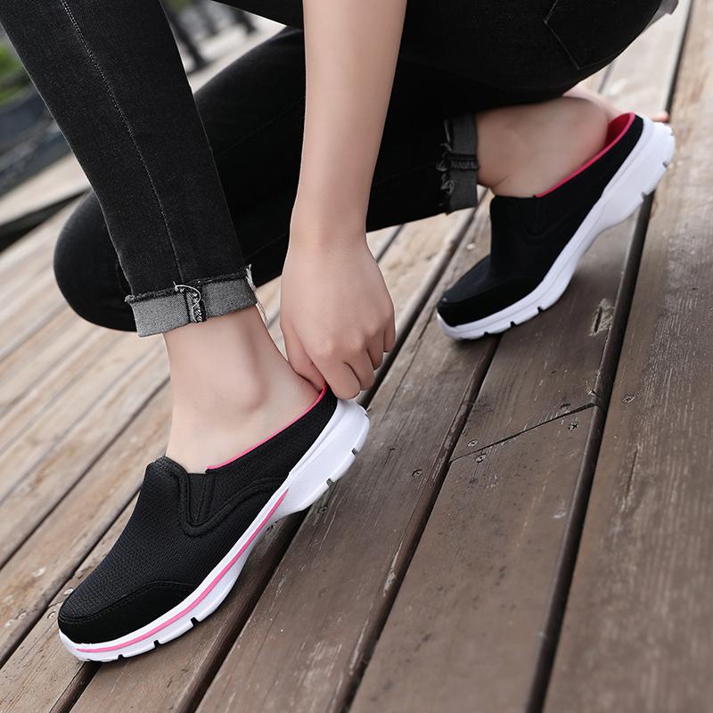 Women Slippers Summer Breathable Home Indoor Slippers Big 42 Thick Bottom Slides Fashion Walking Shoes Chanclas Hombre