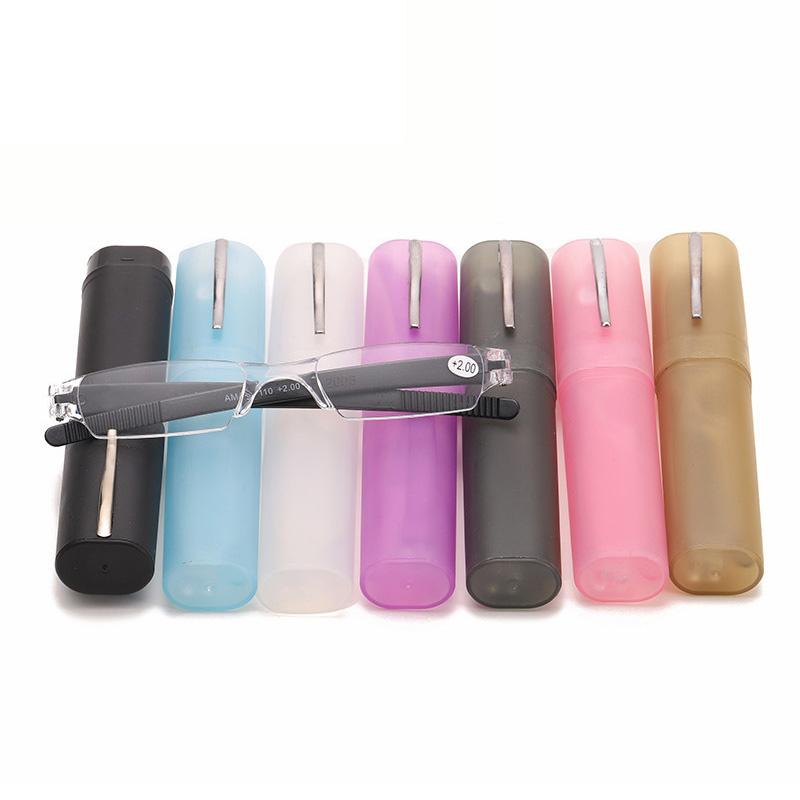 Pen Holder Transparent Reading Glasses Resin Lens Ultralight Plastic Presbyopia Eyeglasses Portable Men Women Unisex Diopter