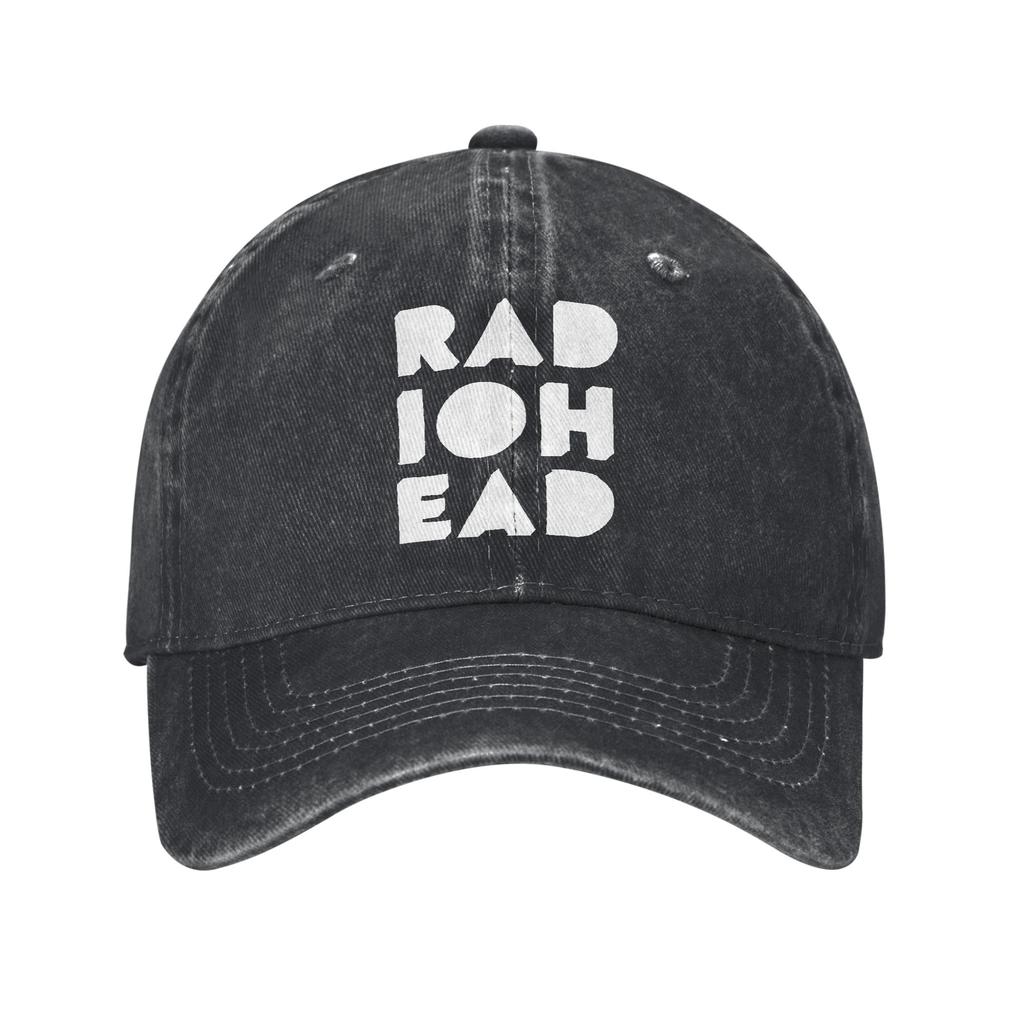 Radioheads Baseball Caps Vintage Distressed Denim Washed Sun Cap Unisex Outdoor Workouts Adjustable Fit Caps Hat