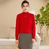 Women's Pure Cashmere Seamless Knit Sweater, Autumn/Winter Half-High Neck, Long Sleeve Base Layer