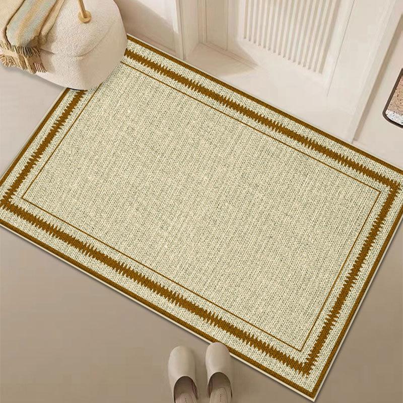 Linen Entry Door Mat Anti Slip Foot Mat At The Entrance Household Kitchen Mat Dirt Resistant Door Mat