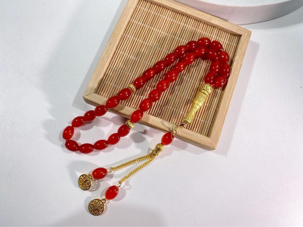 Elegantes 33-Kugel-Tasbih-Armband für das tägliche muslimische Gebet und die Anbetung