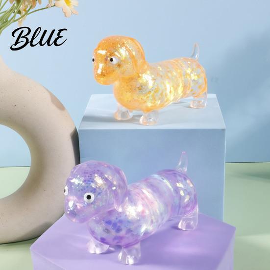 Relief Fidget Toy 1/4 Stück Stress Glänzende Oberfläche Weich Langsamer Rückprall Quetschen TPR Material Dackel Tier Dekompression TPR Ball