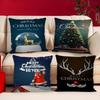 Christmas Tree Ball Decoration Pillow Case Cushion Cover Car Throw Pillow Case For Sofa Car Christmas Gift 40x40cm 45x45cm