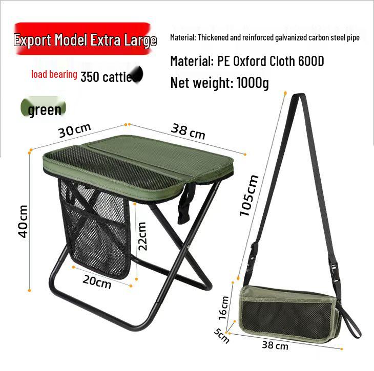 Tragbarer Outdoor-Klappstuhl Rucksack und Hocker für Camping und Angeln