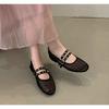 Fashion New Black Mesh Black Ballet Shoes Female Summer New Flat Hollow Mesh Breathable Single Shoe Fishnet Shoes Sandals