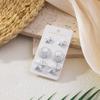 3 Paia di Orecchini a Bottone Geometrici Stella Marina & Conchiglia da Donna - Set Moda Estiva