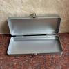 Scatola Rettangolare in Metallo Grigio Argento Resistente con Coperchio - Ideale per Conservare Bollette, Cosmetici, Cancelleria - Perfetta per Casa, Ufficio