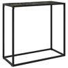 Console Table Black 80 X 35 X 75 Cm Tempered Glass