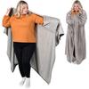 Flannel Wearable Blanket Poncho Soft Blanket Cape with Arm Pockets Warm Cozy Blanket Wrap for Adults Home Office Travel Comfort