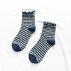 6Pairs Women Lolitas Crew Socks Cotton Bootie Socks Ruffle Frilly Ankle Dress Socks Sweet Calf Socks Princesses Socks