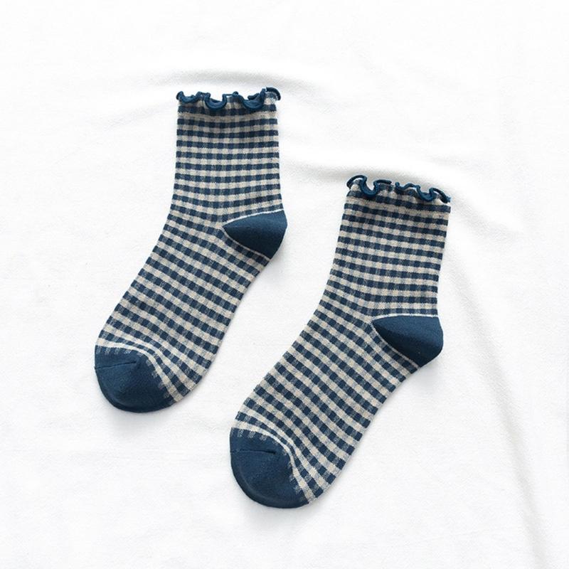 6Pairs Women Lolitas Crew Socks Cotton Bootie Socks Ruffle Frilly Ankle Dress Socks Sweet Calf Socks Princesses Socks
