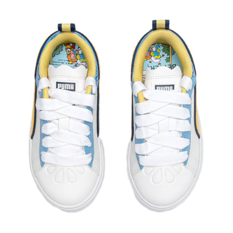 Puma Mayze The Smurfs Classic Retro Low-Top Kids Sneakers Kids Sneakers White Light-Yellow 394781