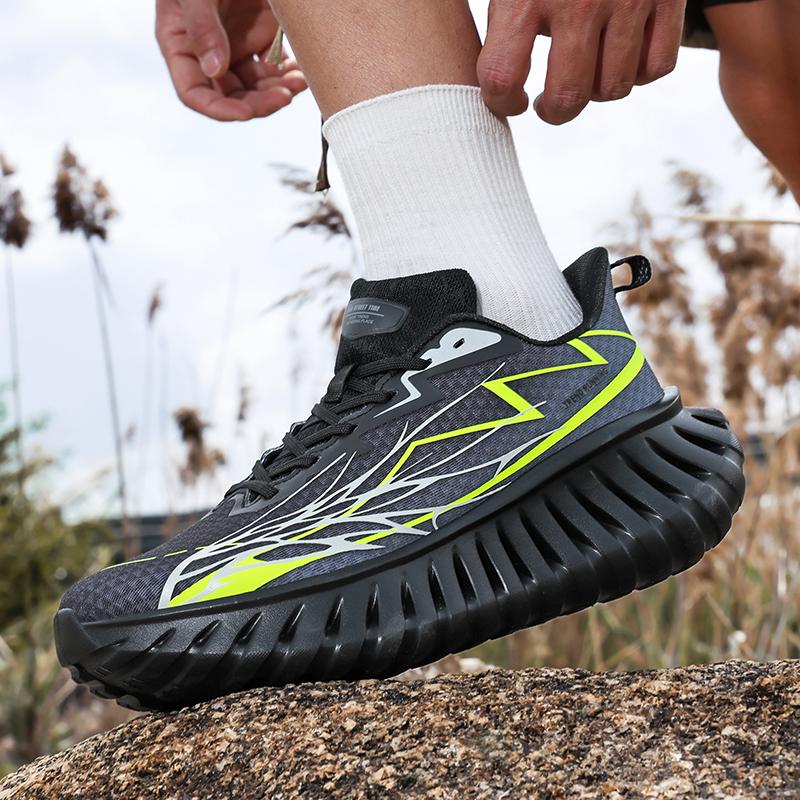 High-quality Men's Chunky Running Shoes Light Comfy Outdoor Jogging Summer Mesh Breathable Trekking Shoes Versatile Sneakers