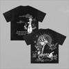 Manga T-shirt Summer Short Sleeve Oversized Tees Clothes Men Clothing Anime Vintage Washed Cotton T Shirt