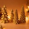 4pcs/set Creative Romantic Snowflake Christmas Tree Night Lights Glowing Resin Crafts Holiday Home Desktop Decoration Decoration