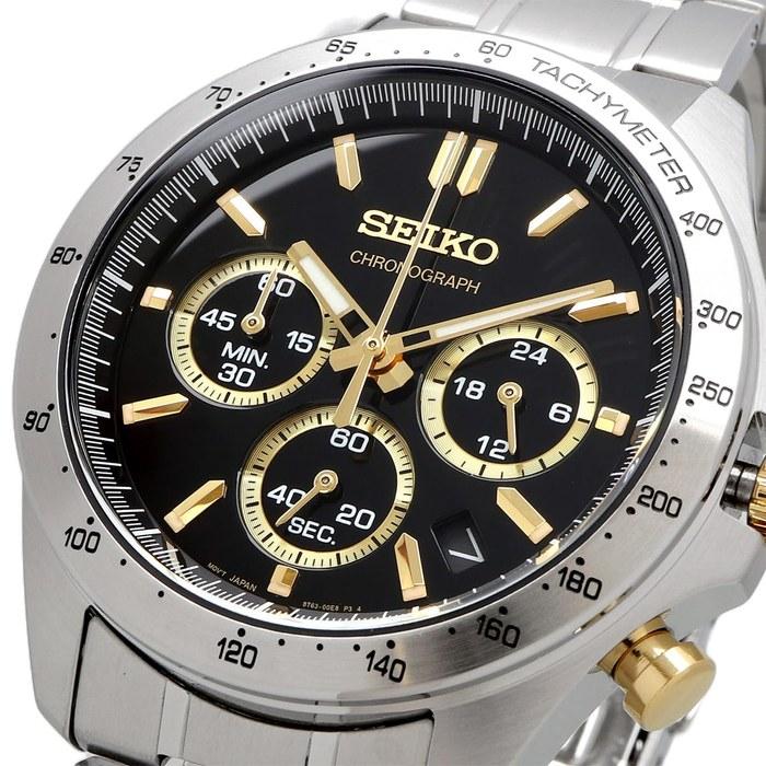 Seiko Chronograph Quartz Watch Men's SBTR015 Black & Gold