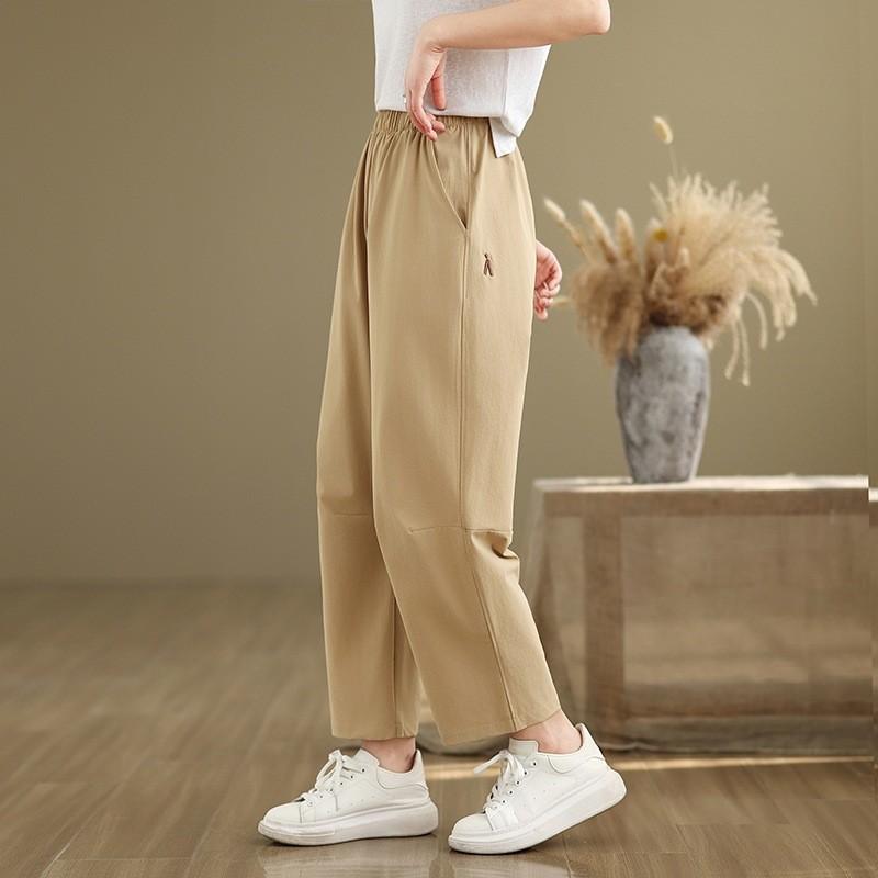 Nine-point Harlan Balloon Pants Women's 2025 Summer New Pear-shaped Fat Mm Loose and Thin Quick-drying Sports Casual Pants