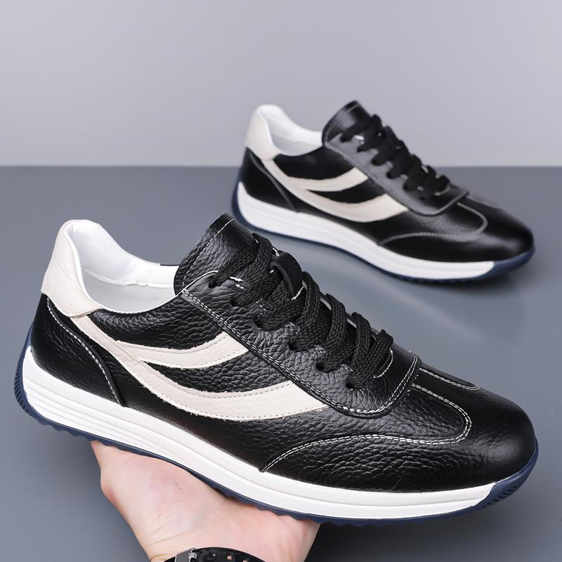 Fashion All-match Men's Sneakers Sports Casual Shoes Leather Outdoor Men Walking Shoe Luxury Brand Hiking Shoes Male Comfortable Flats