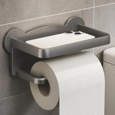 Porte-papier toilette populaire Porte-papier toilette mural Organisateur de cuisine et de salle de bain Étagère de rangement pour essuie-tout et téléphone portable