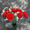DIY Craft Artificial Red Carnations 54cm Fake Plants Simulation Carnation Flower  Garden