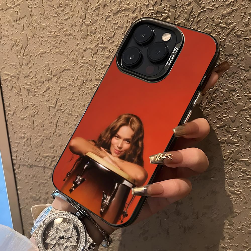 

K-Karol G Tropicoqueta Phone Case For 17 Air IPhone 16 Pro Max 15 Pro 14 Plus 12 13 X XS Max 11 Pro Colorful Silver Cover iPhone 17ProMax