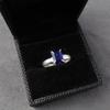 Lab Created Blue Sapphire Gemstone 925 Sterling Silver Women's Jewelry Boho Ring RR-30-6