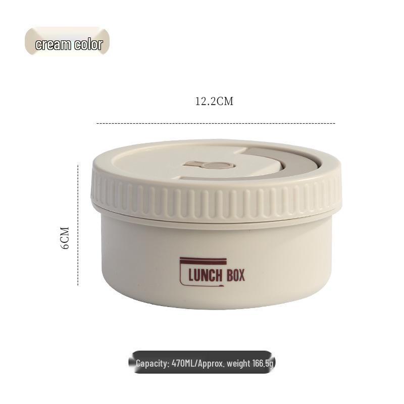 Runde isolierte Mehrschicht-Lunchbox aus 316 Edelstahl für Zuhause, Büro oder Schule.