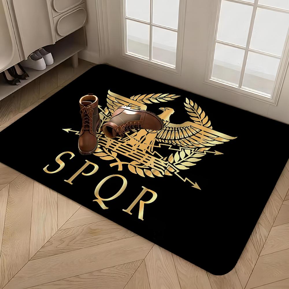 Roman SPQR Printed Floor Mat Rectangle Anti-slip Home Soft Badmat Front Door Indoor Outdoor Mat Modern Home Decor